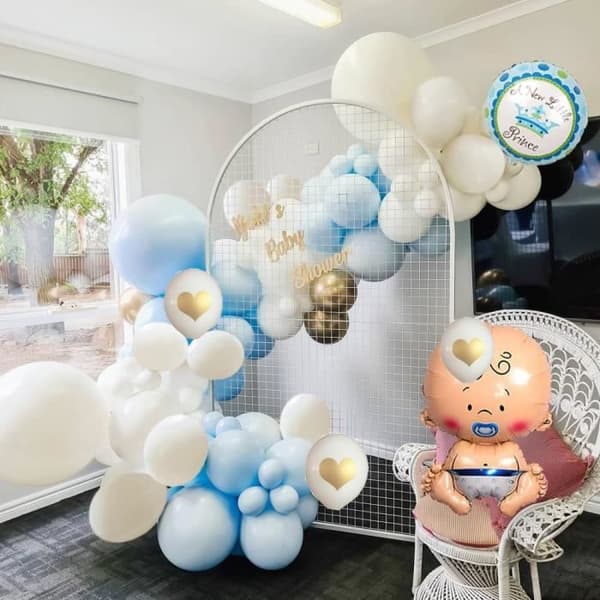 Baby shower Dop Dekoration Pojke Flicka Ballong Girlang Baby Födelsefest Dop Pojke Flicka Baby Födelse Ballong Arch