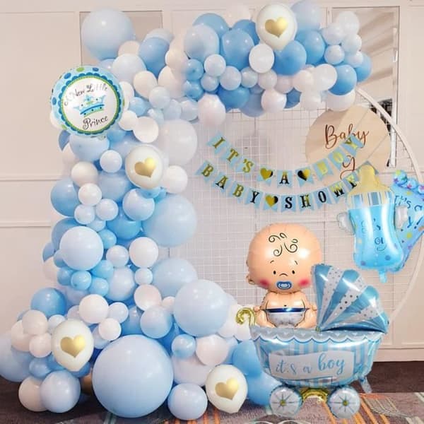 Baby shower Dop Dekoration Pojke Flicka Ballong Girlang Baby Födelsefest Dop Pojke Flicka Baby Födelse Ballong Arch