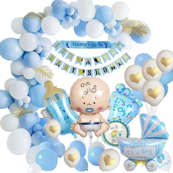 Baby shower Dop Dekoration Pojke Flicka Ballong Girlang Baby Födelsefest Dop Pojke Flicka Baby Födelse Ballong Arch