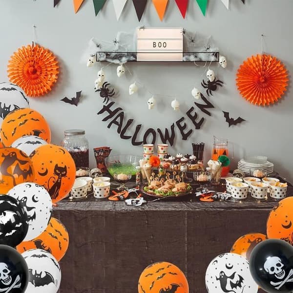 Ballonger - Ej specificerat - Ø 30 cm - Förpackning om 100 - Naturlatex - Halloween dekoration