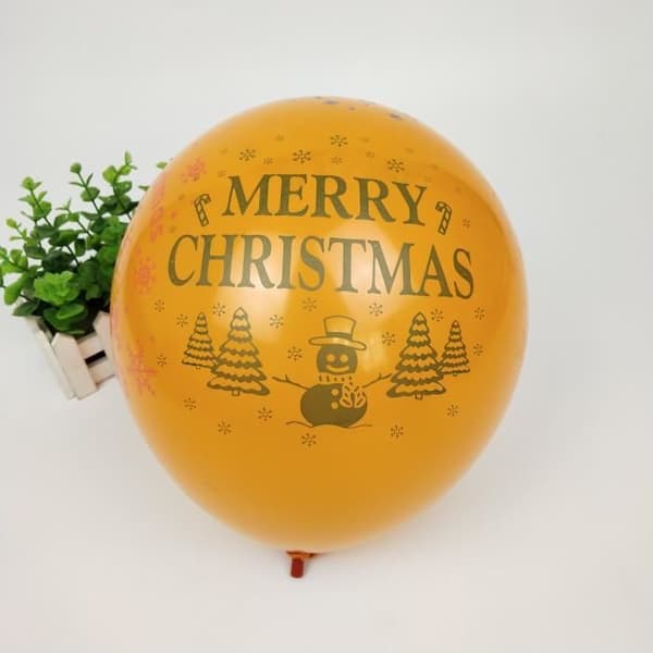 Ballonger - Baudruche - Förpackning om 100 - Ø 30 cm - Uppblåsbar - Naturlatex - Juldekoration