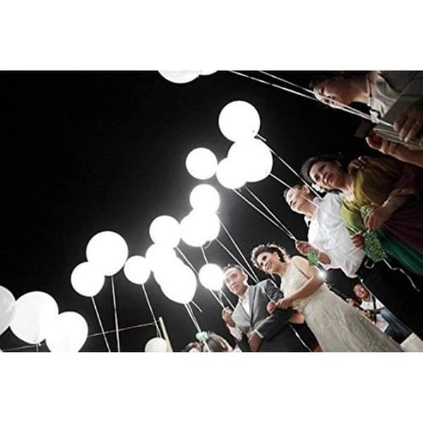 LED-ballong - Ej specificerad - Paket med 50 - Vit - Varaktighet 24h - Festdekoration