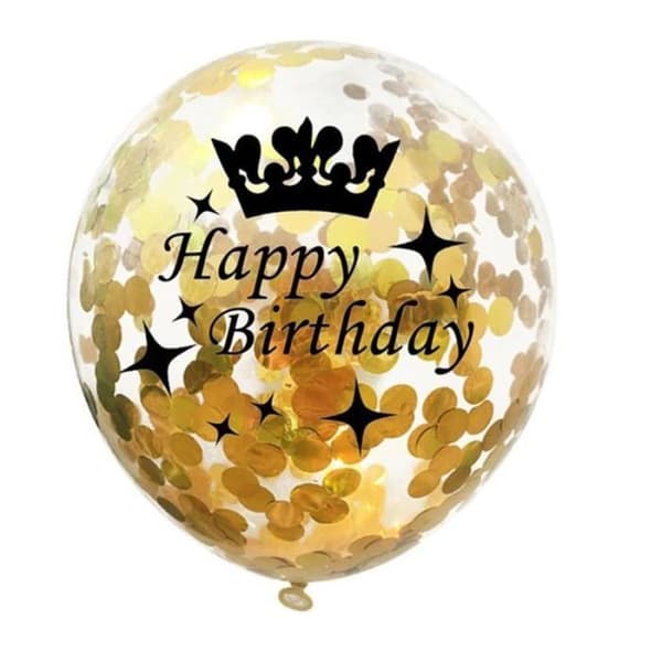12 tums konfettiballonger 10 st genomskinlig latexballong med gyllene silverpapper Bröllopsfest Baby shower födelsedagsinredning