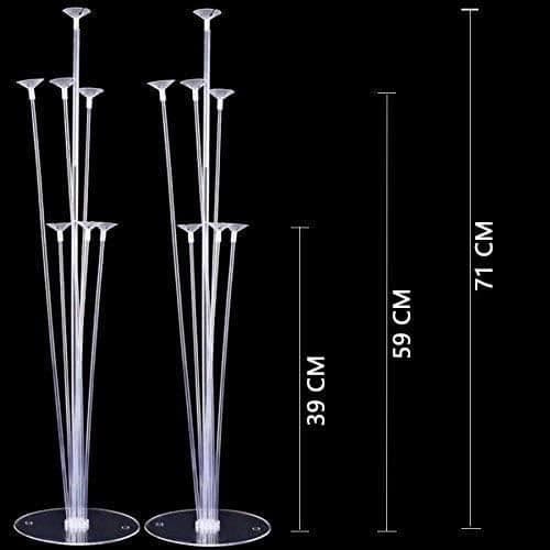 28" hög bordsskiva ballongställ för födelsedagsfestdekorationer och bröllopsdekorationer (2-pack)