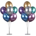 Miniatyrbild 1 av 4: 28" hög bordsskiva ballongställ för födelsedagsfestdekorationer och bröllopsdekorationer (2-pack)
