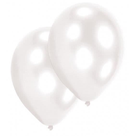 Ballonger - Amscan - Pärla - Vit latex - 27,5 cm - 25 stycken