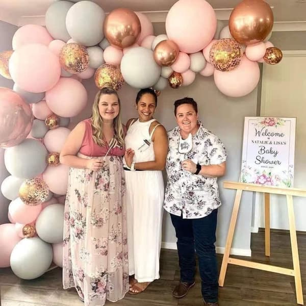 Ballongbåge Rosa &amp; Grå | 170 st med 4D RoseGuld Folie Ballonger