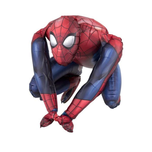 Aluminiumballong Spiderman 38 x 38 cm - Röd