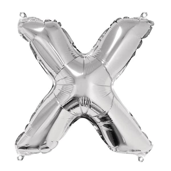 Bokstavsballong - tab.-LS - Silver - 40cm