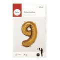 Miniatyrbild 2 av 2: Aluminiumballong Siffra 9 Guld 40cm