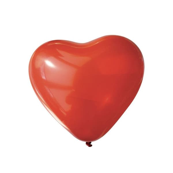 Ballonger av latex - Kreativ frö - Röd hjärta - Blåsning med luft eller helium - 100% latex - x10