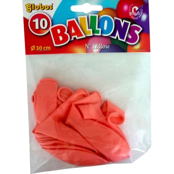 Ballonger av latex rosa 10 stycken
