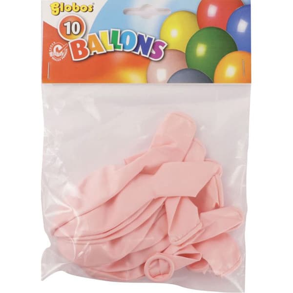 Set med 10 pastellrosa 'Globos' ballonger