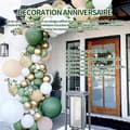 Miniatyrbild 2 av 4: INN Ballongbåge 117 st olivgrön ballongkransbågesats dekorationsfödelsedagsballonger i 4 storlekar och 4 födelsedagsfärger