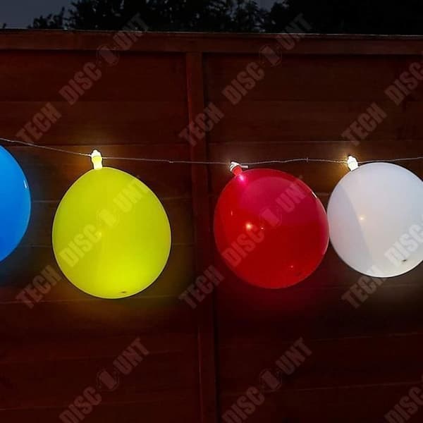 TD® Set med 30 stycken lysande LED-ballonger - Flerfärgad dekorativ ballong för bröllop - Födelsedagsfest kväll