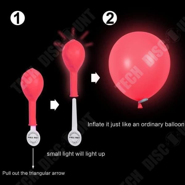 TD® Set med 40 stycken lysande LED-ballonger - Flerfärgad dekorativ ballong färgglad band för bröllop - Födelsedagsfest kväll