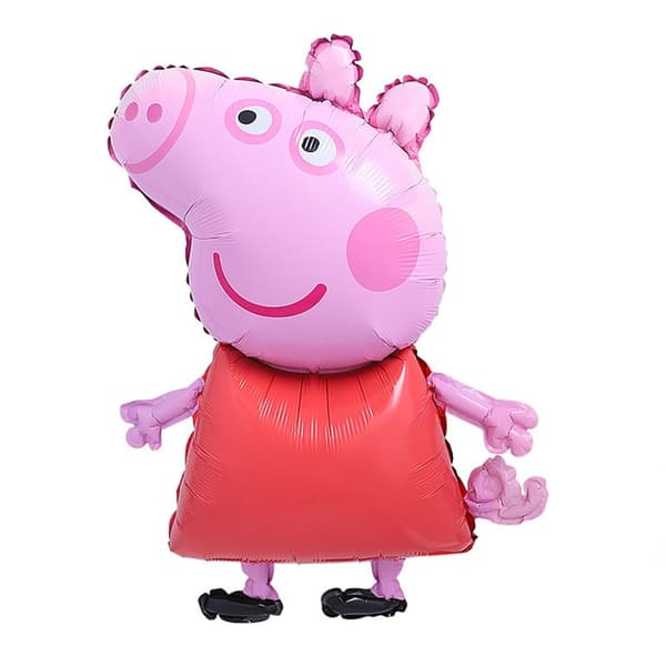 TD® Kit dekoration grattis på födelsedagen peppa gris bakelse tårta 1 år flicka pojke baby fest blå banner grattis ballonger