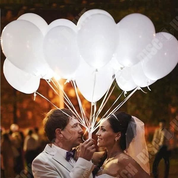 50-pack LED-lampballonger TD® perfekta för födelsedagsfest, bröllop, olika festdekorationer. Skicka pumpen.