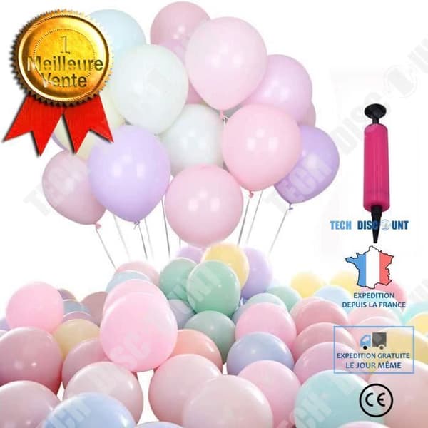 TD® 100 bitar Latexballong Pastellfärg med pump-ballongdekoration Dop Bröllop Alla hjärtans dag-Dekorativ latexballong