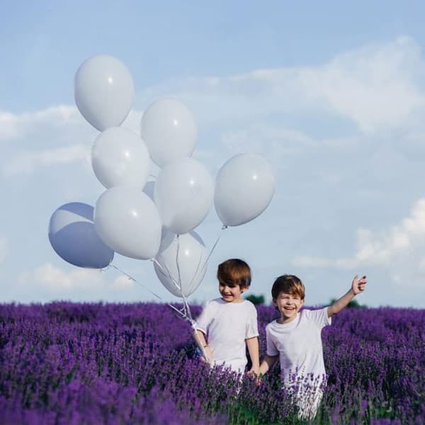 TD® Set med 100 ballonger i metallisk silver 100 % latex - 10 tum - Dekoration för födelsedagsbröllopsfest - hög kvalitet