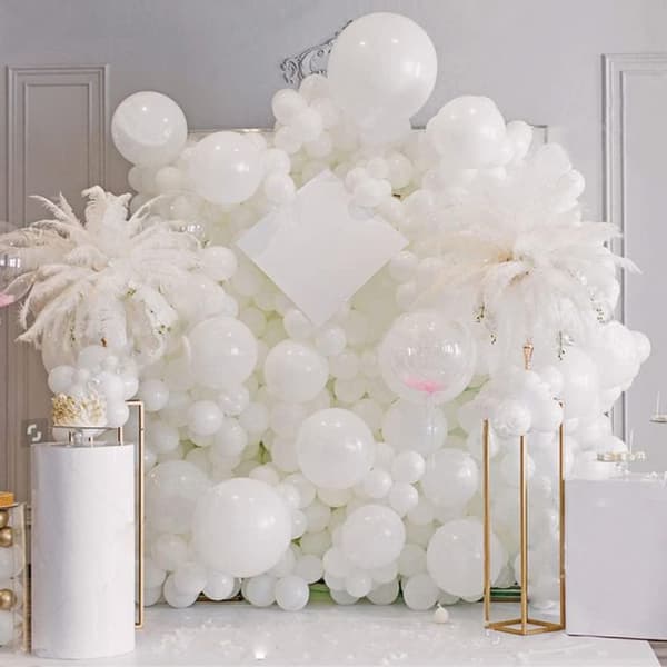 TD® Set med 100 ballonger i metallisk silver 100 % latex - 10 tum - Dekoration för födelsedagsbröllopsfest - hög kvalitet