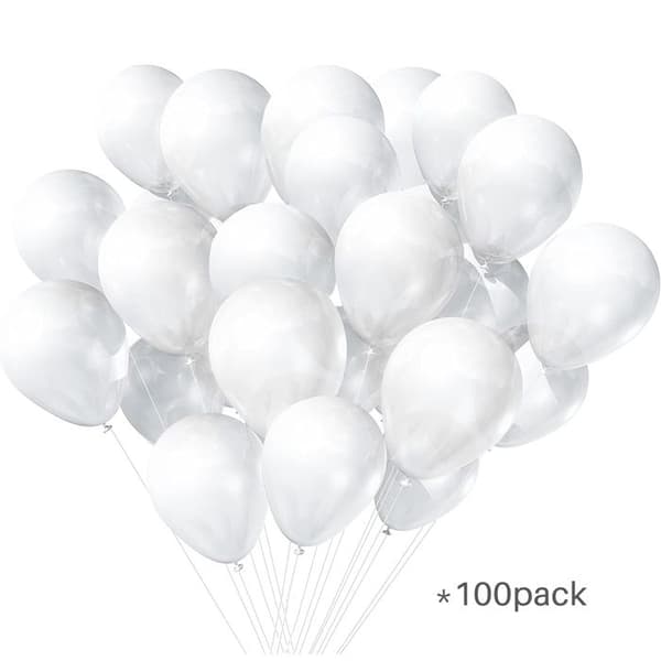 TD® Set med 100 ballonger i metallisk silver 100 % latex - 10 tum - Dekoration för födelsedagsbröllopsfest - hög kvalitet