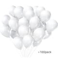 Miniatyrbild 1 av 4: TD® Set med 100 ballonger i metallisk silver 100 % latex - 10 tum - Dekoration för födelsedagsbröllopsfest - hög kvalitet