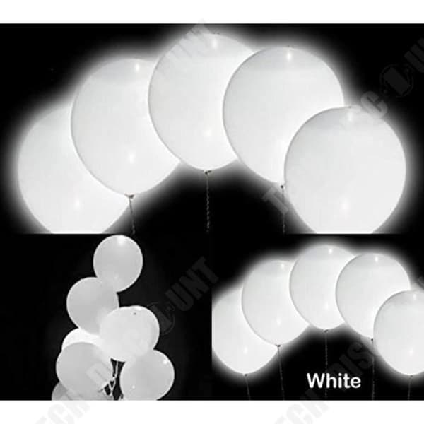 TD® 50 delar LED Light Up Ballonger White Light Up Party Space Dekoration för bröllopsfest kväll/vitt tillfälle