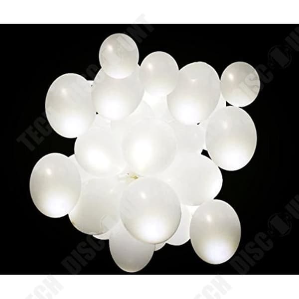 TD® 50 delar LED Light Up Ballonger White Light Up Party Space Dekoration för bröllopsfest kväll/vitt tillfälle