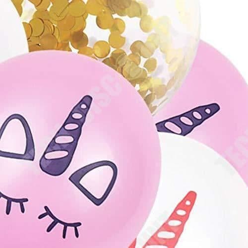 TD® 15 delar 12 tums Unicorn latexkonfettiballonger - rosa ballongglitter Flera födelsedagsbröllopsdekorationer