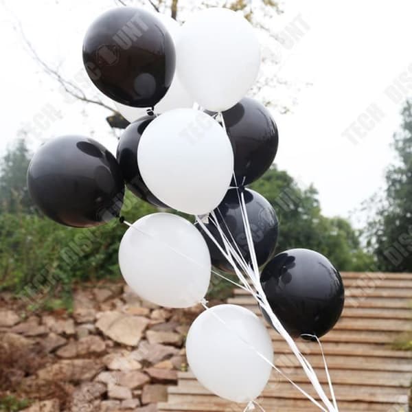TD® 100 Svarta ballonger 27 cm - Dekorativa ballonger för födelsedagar, bröllop, evenemang, fester...-Baudruche ballonger