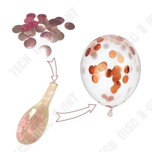 TD® 30 delar 12 tums roséguld konfettiballonger - födelsedagsbröllopsdekoration