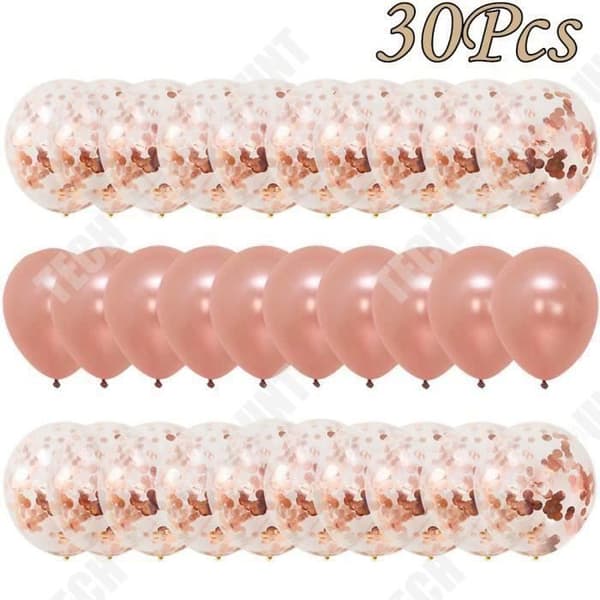 TD® 30 delar 12 tums roséguld konfettiballonger - födelsedagsbröllopsdekoration