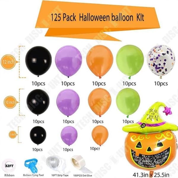 TD® Halloween dekoration Halloween ballong set Latex ballonger Spökfestival fest dekoration ballonger