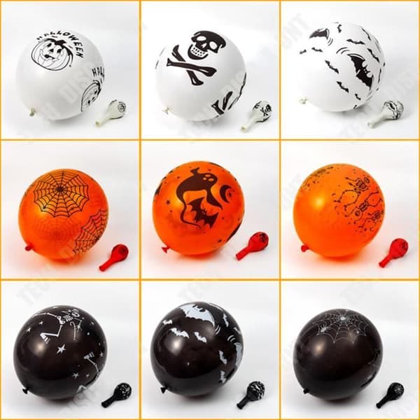 TD® Halloween-dekoration Halloween-pumpafladdermusballonger Halloween-festdekoration Tryckta halloweenballonger