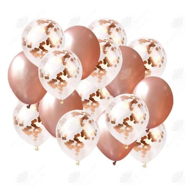 HTBE® Pink Rose Gold Glitter Dekorativa Ballonger Bröllopsfödelsedagsfest Romantisk Festlig Atmosfär Vackra Ballonger 30-pack