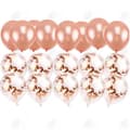 Miniatyrbild 1 av 4: HTBE® Pink Rose Gold Glitter Dekorativa Ballonger Bröllopsfödelsedagsfest Romantisk Festlig Atmosfär Vackra Ballonger 30-pack
