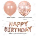 Miniatyrbild 4 av 4: HTBE® Rose Gold Grattis på födelsedagen Konfetti Dekorativa ballonger Bröllopsfödelsedagsfest Hushållskonfettiballonger 12" paket med 3