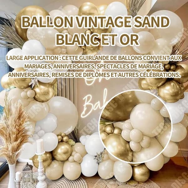 TD Ballongbåge 185 st emulsionsballongbåge födelsedag vit ballongbåge och flerfärgad sportig svängd ballongbåge