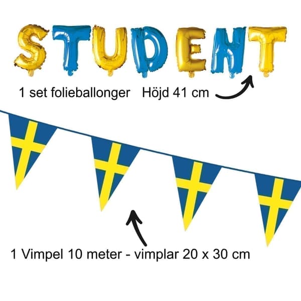 Student Dekoration – Komplett Paket för Ett Oförglömligt Firande