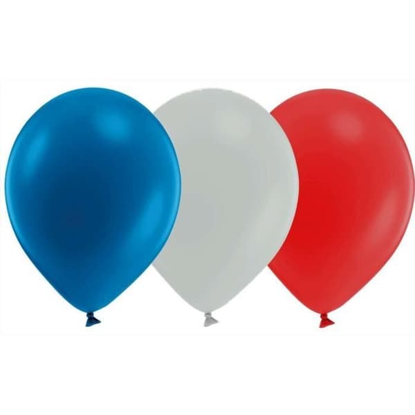 P'TIT Clown re22445 - Påse med 12 ballonger Frankrike Blå Vit Röd 30 cm