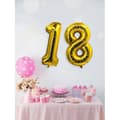 Miniatyrbild 3 av 3: Ballong guld siffror 85 cm - Märke - Modell - Aluminium - Uppblåsbar - Unisex