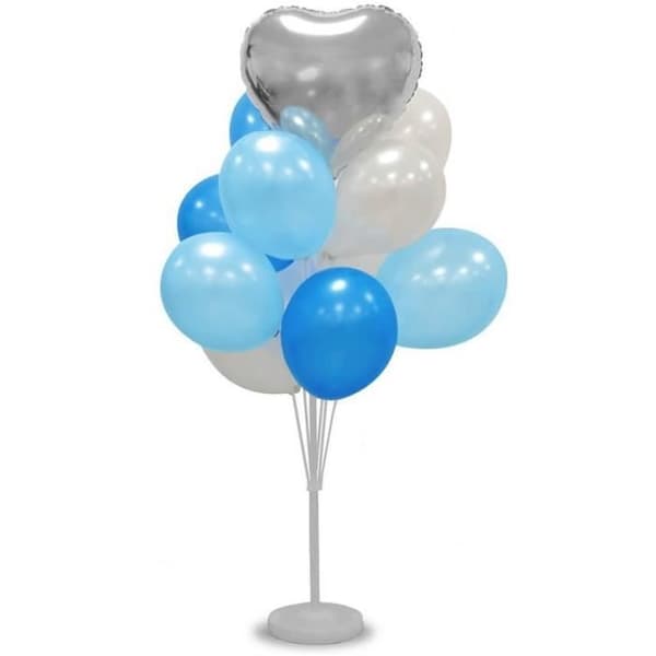 Festdekoration - PTIT CLOWN - Ballonträd 160 cm - Transparent - För 19 ballonger - Plast