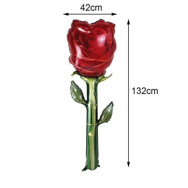 Simulerad Rosballong, Imponerande 1,3 m Höjd, Perfekt för Fester,A-a, 10st