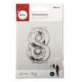 Miniatyrbild 2 av 2: Aluminiumballong Siffra 8 Silver 40cm