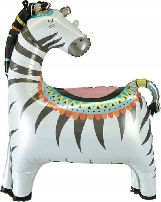 Dekorativ ballong - pump för ballong Godan - BF-HZEB - Aluminium ballong Zebra, 58x73 cm