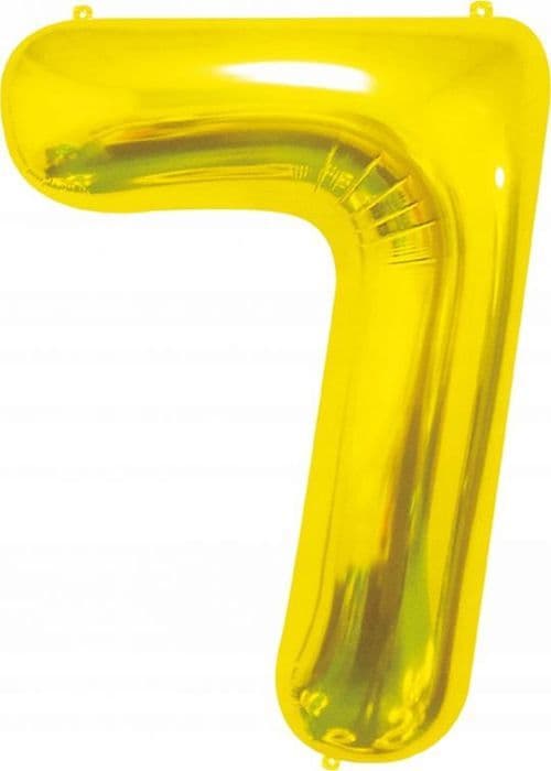 Dekorativ ballong - pump för ballong Godan - BC-HZL7 - Aluminium ballong B-C nummer 7 guld 85 cm