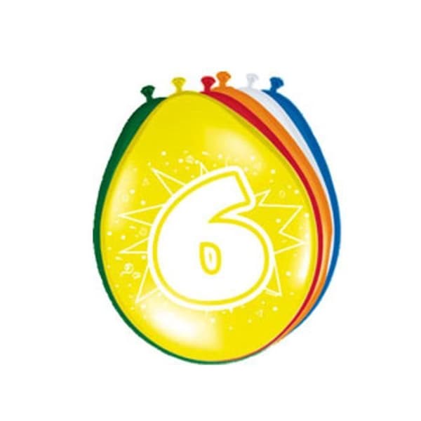 Figurbalonger - Folat - 6 år - Festdekoration - Födelsedag - Unisex