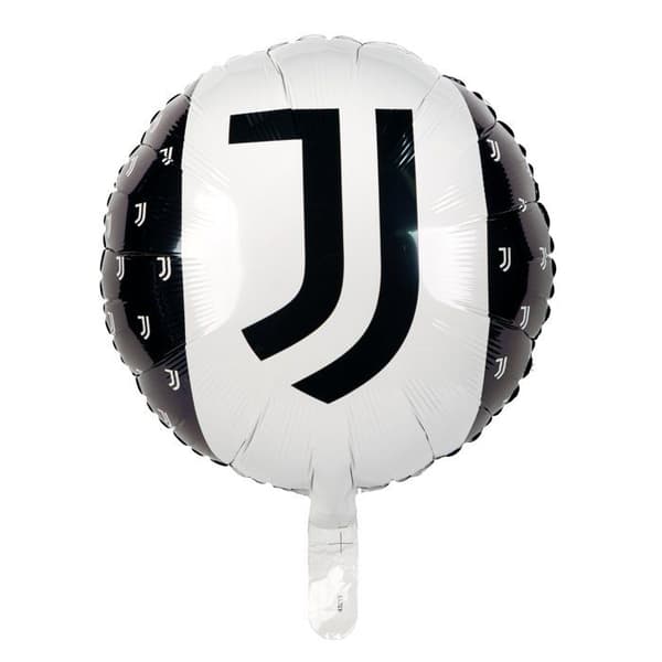 Aluminiumboll Juventus svart och vitt 43 cm - Svart