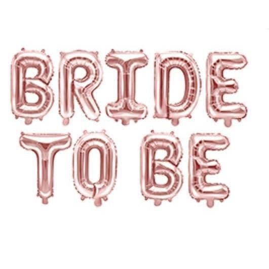 Team Bride roséguld ballong